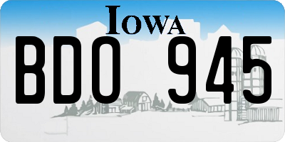IA license plate BDO945