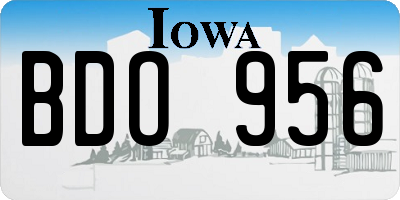IA license plate BDO956