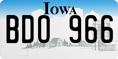 IA license plate BDO966
