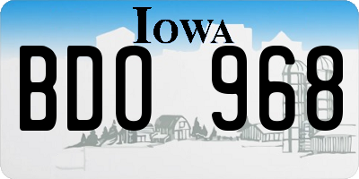 IA license plate BDO968