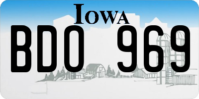 IA license plate BDO969