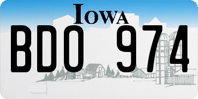 IA license plate BDO974