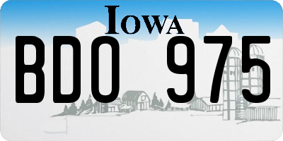 IA license plate BDO975