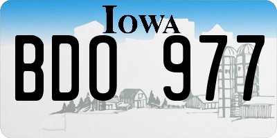 IA license plate BDO977