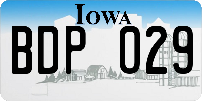 IA license plate BDP029