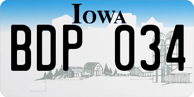 IA license plate BDP034