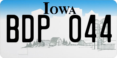 IA license plate BDP044