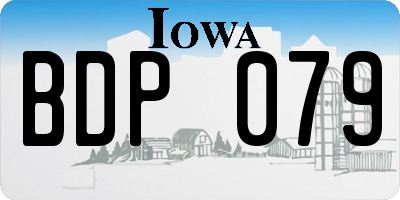 IA license plate BDP079