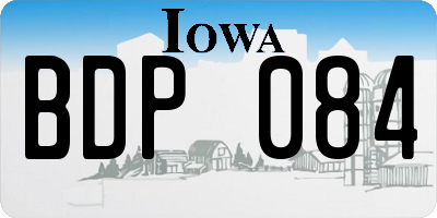 IA license plate BDP084