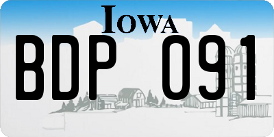 IA license plate BDP091