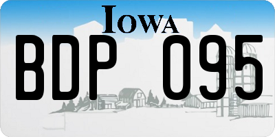 IA license plate BDP095