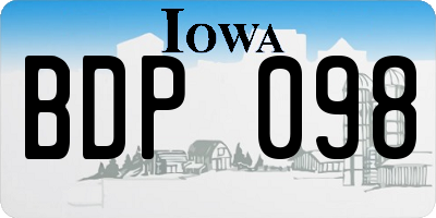 IA license plate BDP098