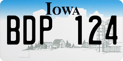 IA license plate BDP124