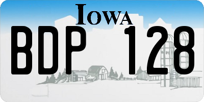 IA license plate BDP128