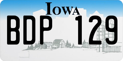 IA license plate BDP129