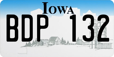 IA license plate BDP132