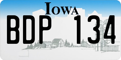 IA license plate BDP134