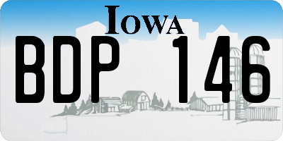 IA license plate BDP146