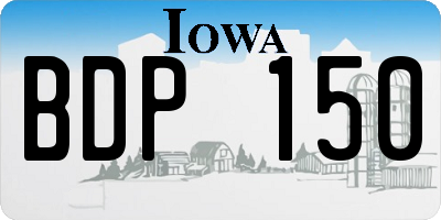 IA license plate BDP150