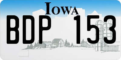 IA license plate BDP153