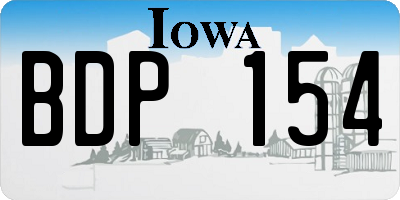 IA license plate BDP154