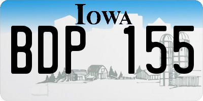 IA license plate BDP155