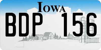 IA license plate BDP156