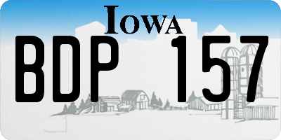 IA license plate BDP157