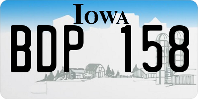 IA license plate BDP158