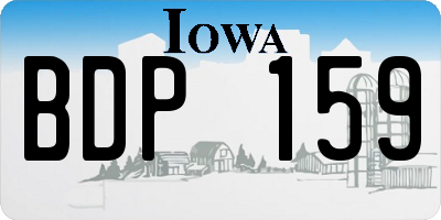 IA license plate BDP159