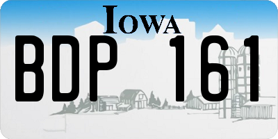 IA license plate BDP161
