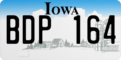 IA license plate BDP164