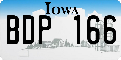 IA license plate BDP166