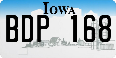 IA license plate BDP168