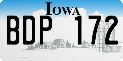 IA license plate BDP172