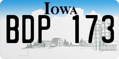 IA license plate BDP173