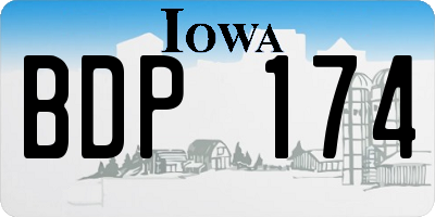 IA license plate BDP174
