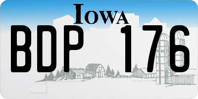 IA license plate BDP176