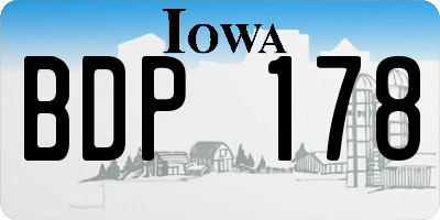 IA license plate BDP178