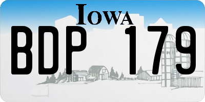 IA license plate BDP179