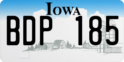 IA license plate BDP185