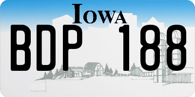IA license plate BDP188