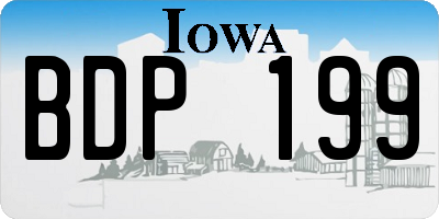 IA license plate BDP199