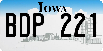 IA license plate BDP221