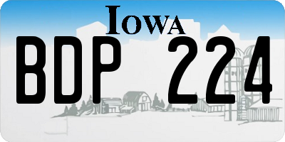 IA license plate BDP224