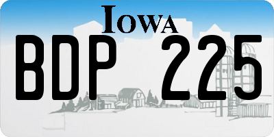 IA license plate BDP225