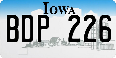 IA license plate BDP226