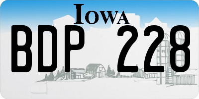 IA license plate BDP228