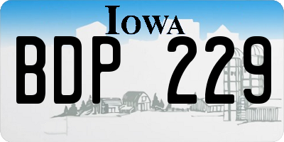 IA license plate BDP229