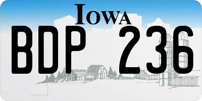 IA license plate BDP236